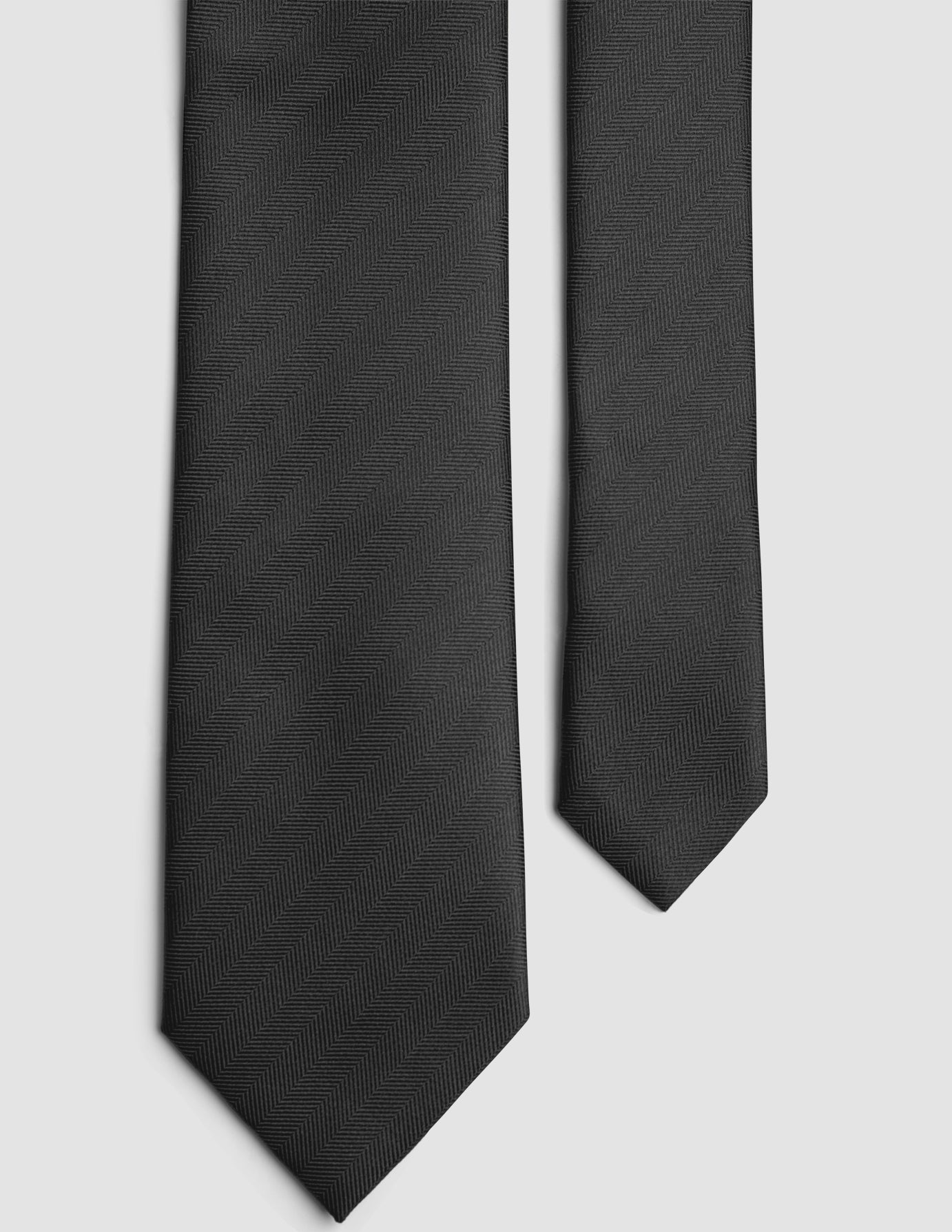 Tie Herringbone Black
